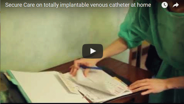 Secure Care on totally implantable venous catheter at home