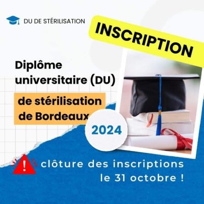 Inscription au DU de stérilisation de Bordeaux